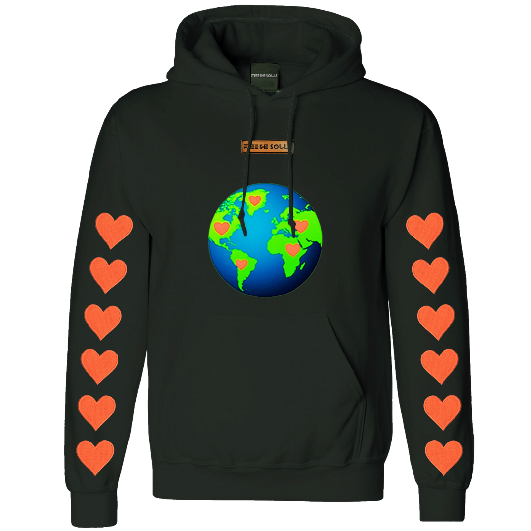 WORLD WIDE LOVE! - うじぃ Love Worldwide Hoodie – Free the Souls Clothing